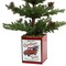 Haute Decor Potted Unlit Tree with Pinecones, 2 Feet Tall, 4 inch Red Metal Pot with Classic Truck Design